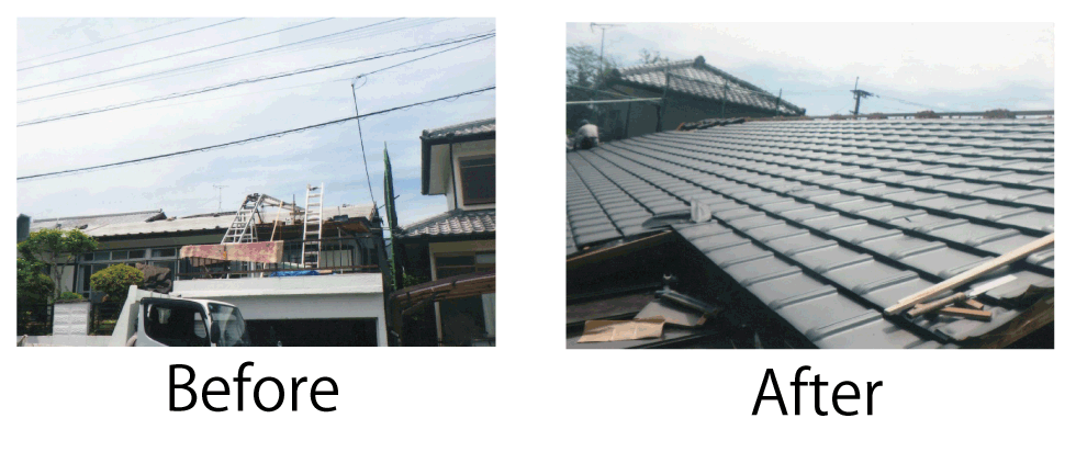 屋根のふせかえ工事